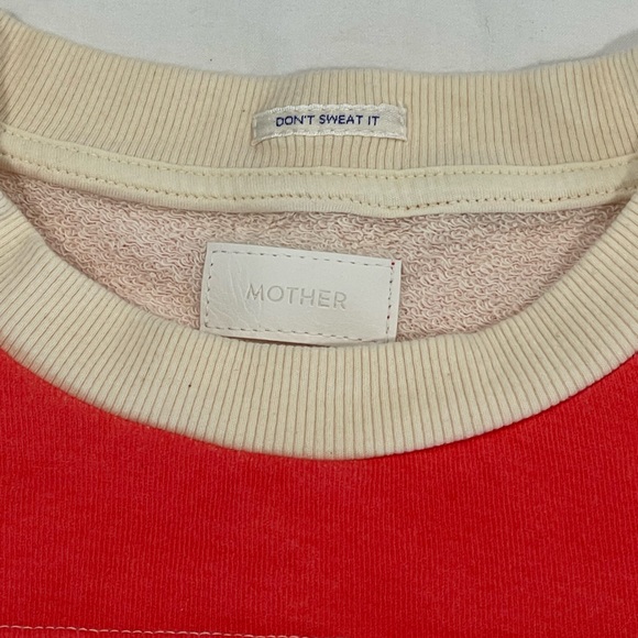MOTHER | 1/2 and 1/2 Koozie Sweatshirt | Strawberry | Small - Picture 5 of 8